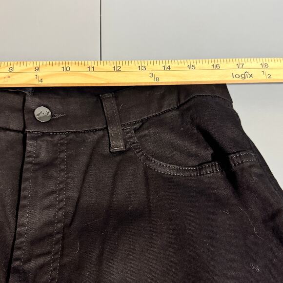 Jen7 Womens Pants Black Cropped Wide Leg High Rise Pockets Zip Button Close New - Picture 13 of 16